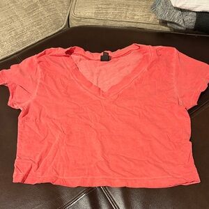 Wild Fable Coral V-Neck Crop Top